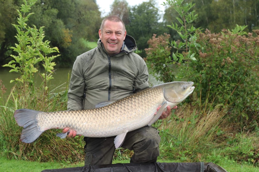 Grass carp caught at Etang de Azat-Chatenet fishing lake in France