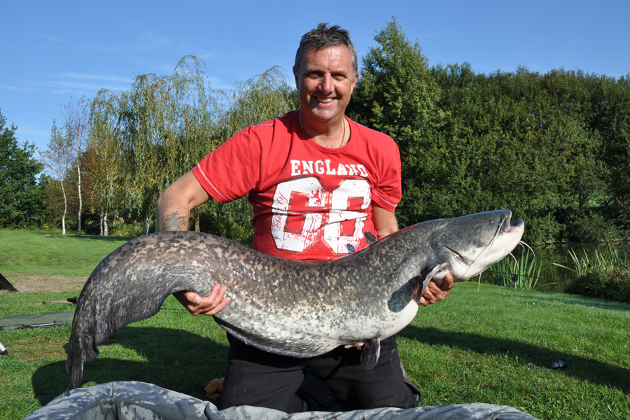 Catfish caught at Etang de Azat-Chatenet fishing lake in France