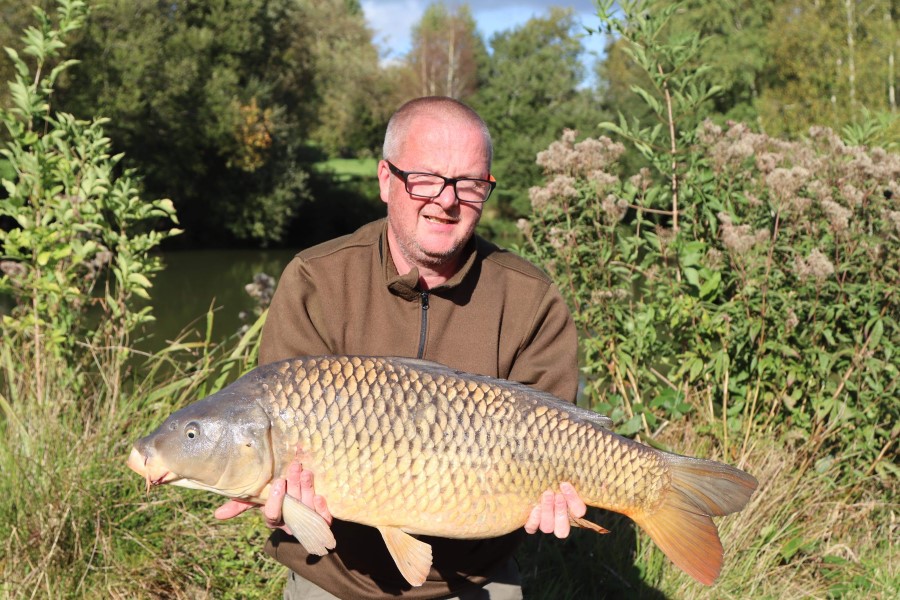 Common carp caught at Etang de Azat-Chatenet fishing lake in France