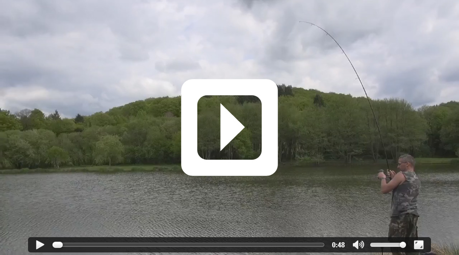 Video thumbnail of 36lb grass carp - fishing video filmed at Etang de Azat-Chatenet carp lake in France